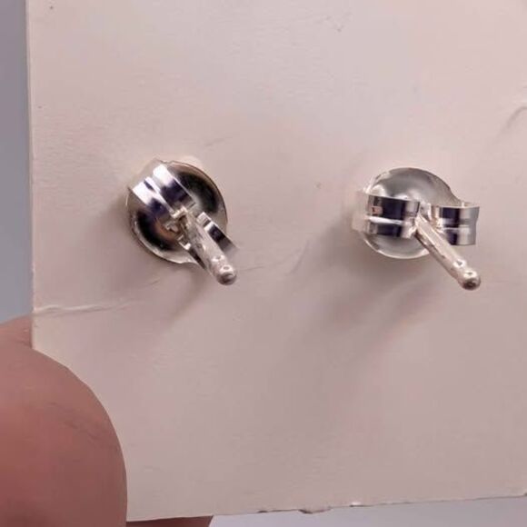 Opal Zuni Dorothy Weha Sterling Silver Stud Earrings - Picture 3 of 3